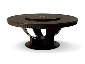 7010 - Round wooden table with Lazy Susan _ Carpanese Home